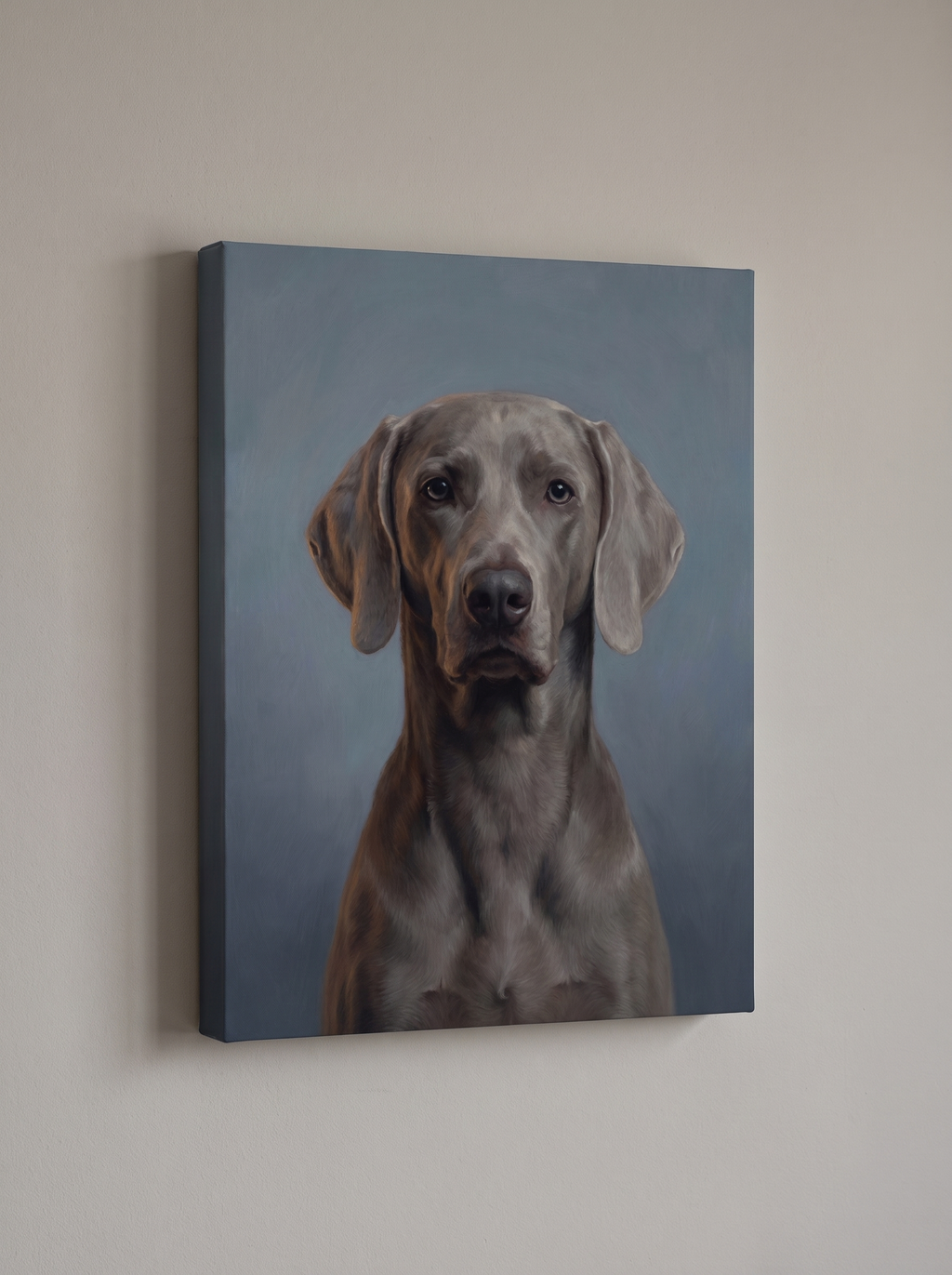 The Forever Dusk portrait printed on a gallery-wrapped canvas, hanging on a wall