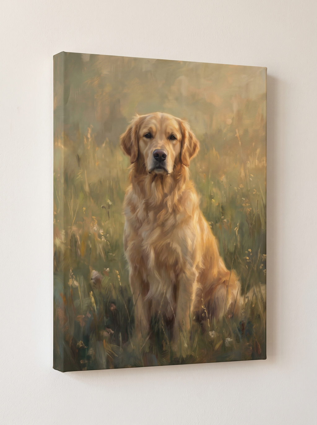 The Forever Meadow portrait printed on a gallery-wrapped canvas, hanging on a wall
