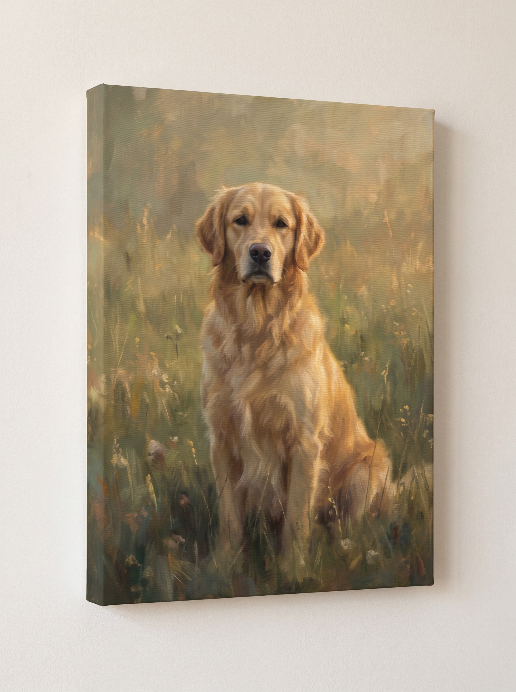 The Forever Meadow portrait printed on a gallery-wrapped canvas, hanging on a wall