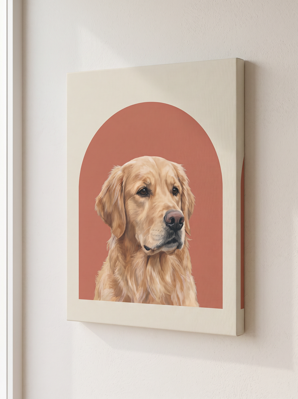 The Studio Arc portrait printed on a gallery-wrapped canvas, hanging on a wall
